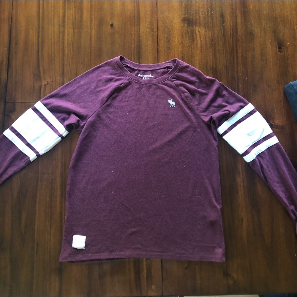 Abercrombie and Fitch, maroon long sleeve shirt